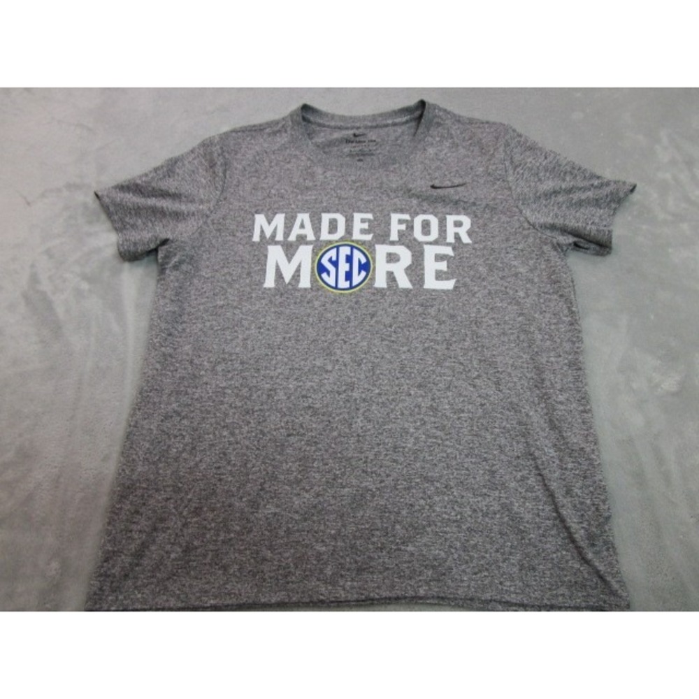 Nike Dri-FIT SEC T Shirt Womens Medium Gray Athletic Tee Made For More